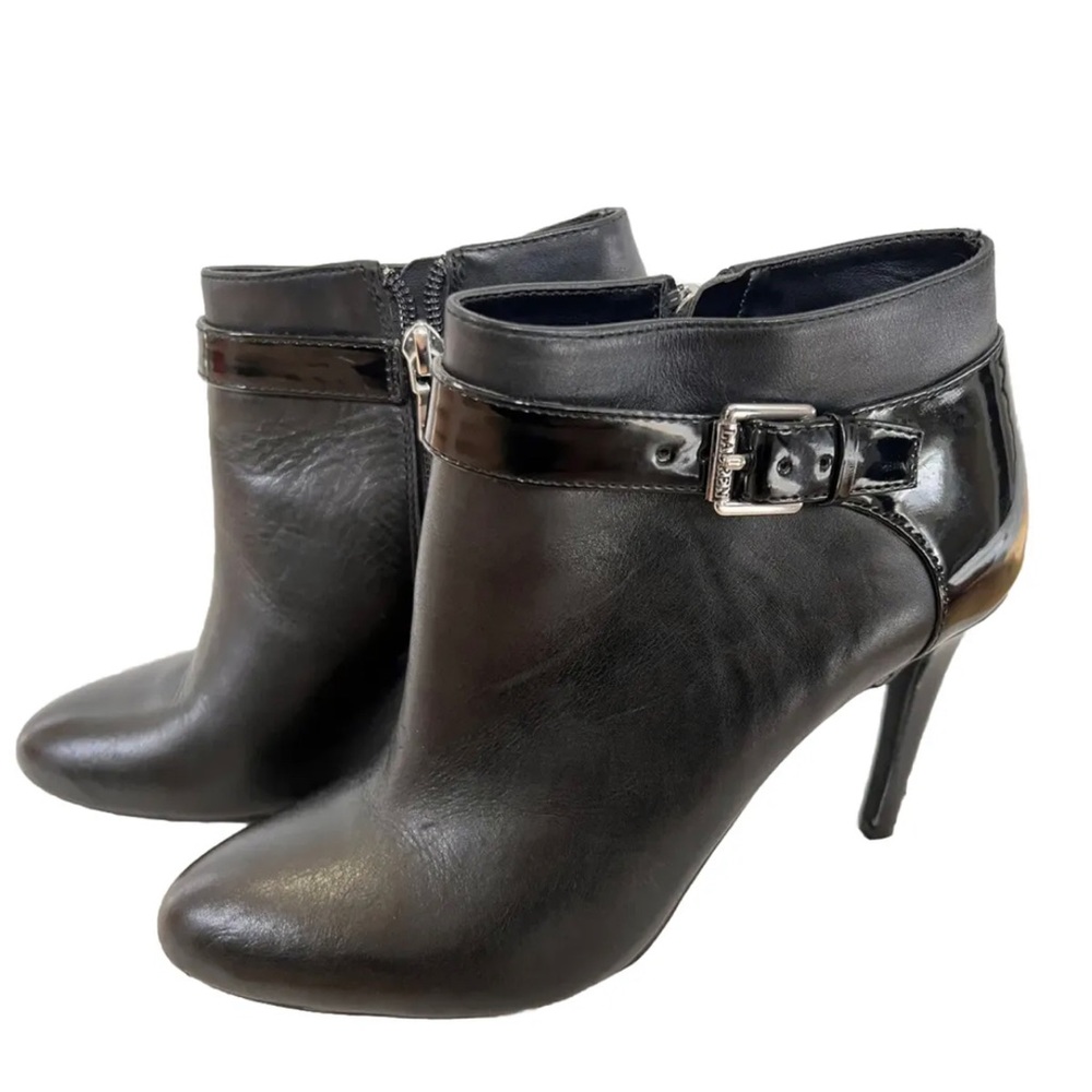 Lauren Ralph Lauren Leather Womens Halyn Ankle Boots Black 7B